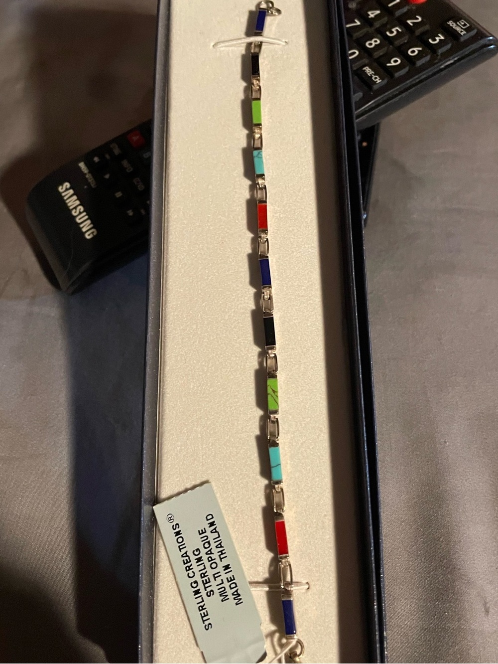 Sterling Silver Natural Stone Bracelet
